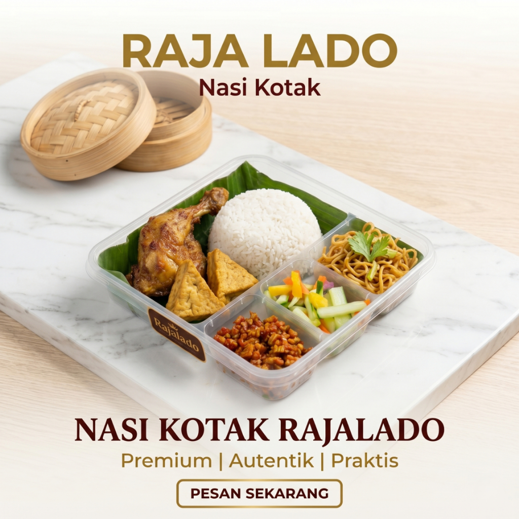 Nasi Kotak - Tumpeng Mini Premium Rajalado - Paket Nasi Box Lengkap Aneka Lauk