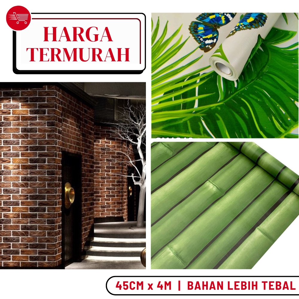 Wallpaper Dinding Ruang Tamu Aestetic Bambu Hijau Wallpaper Dinding Motif Alam Daun Bambu Hijau Natu