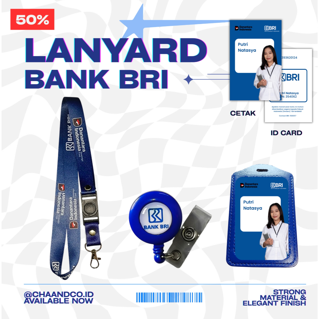 LANYARD BRI DANANTARA  / SATU SET PAKET LENGKAP LANYARD BRI DANANTARA