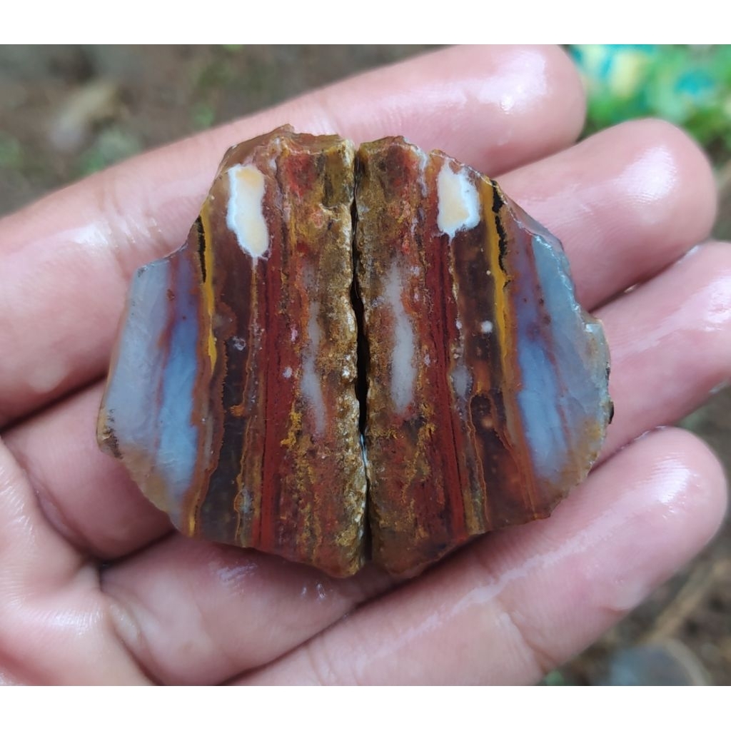 bahan lempengan batu akik pancawarna cristal dari galian garut ci angel