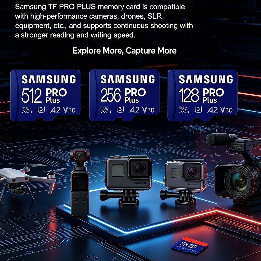 Samsung Official Store ID Original PRO PLUS EVO Micro SD TF Memory Card 16GB 32GB 64GB 128GB 256GB 5