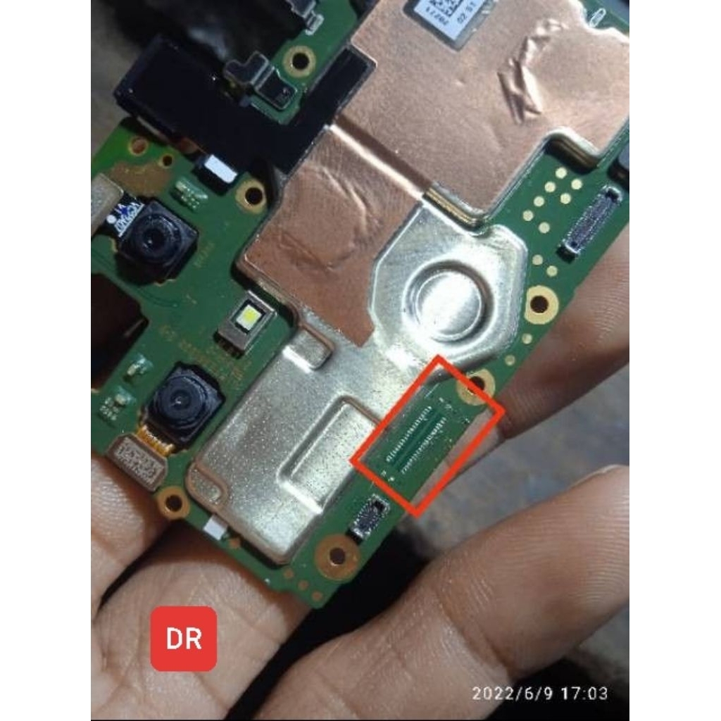 konektor lcd oppo a15 / soket lcd oppo a15 ( yg nempel di mesin  )