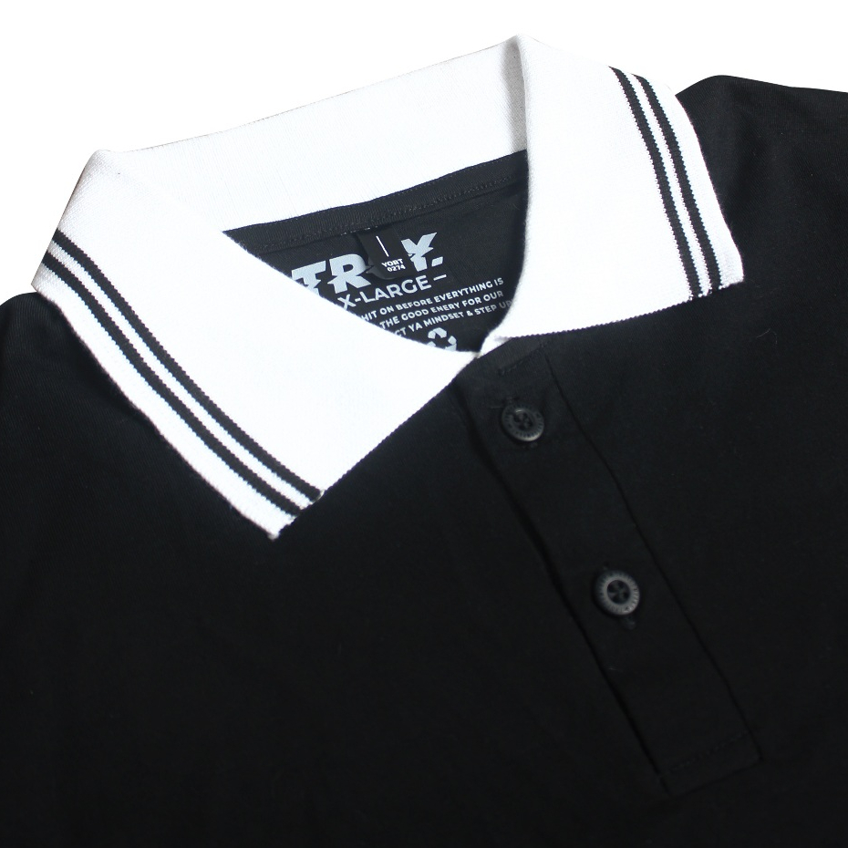Troy Company Kaos Polo Hitam - TROYCO Polo Shirt Black PRD 2957