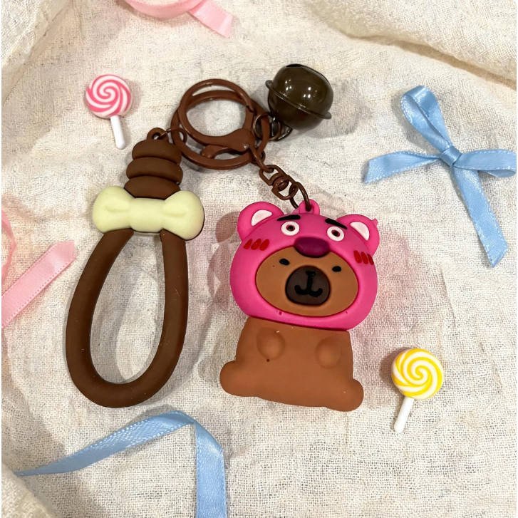 BAGCHARM CAPYBARA Gantungan Kunci TAS BAG School Office Kantor Aesthetic Lucu Couple GANCI Tote Akse