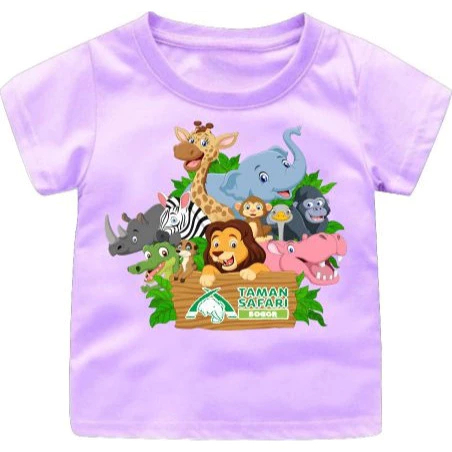 Baju kaos Atasan TAMAN SAFARI Anak Cowok/Cewek 1-12TAHUN bahan katun combed 30s