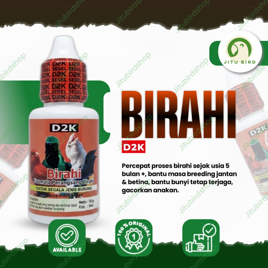 Birahi D2k Obat Burung Sakit Kurang Birahi Meningkatkan Produktifitas Pejantan Dan Betina