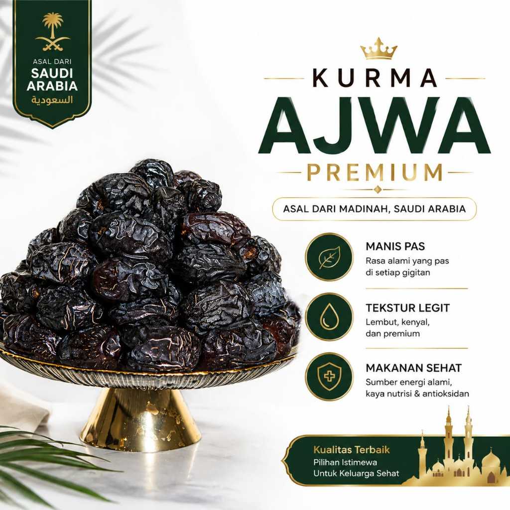 kurma ajwa 1kg exp 2027 kurma nabi ajwa premium / ajwa premium dates