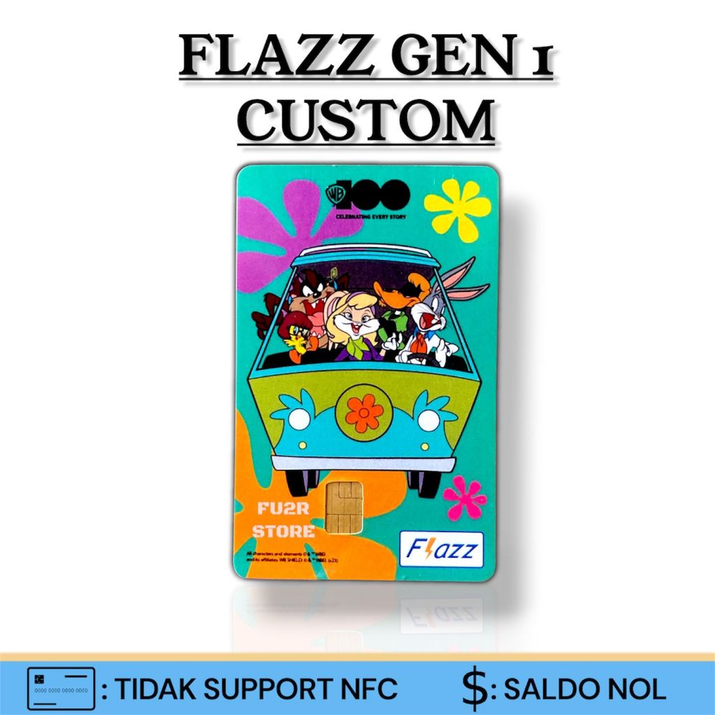 KARTU ETOLL FLAZZ BCA GEN 1[TIDAK SUPPORT NFC] CUSTOM - LOONEY TUNES MOBIL