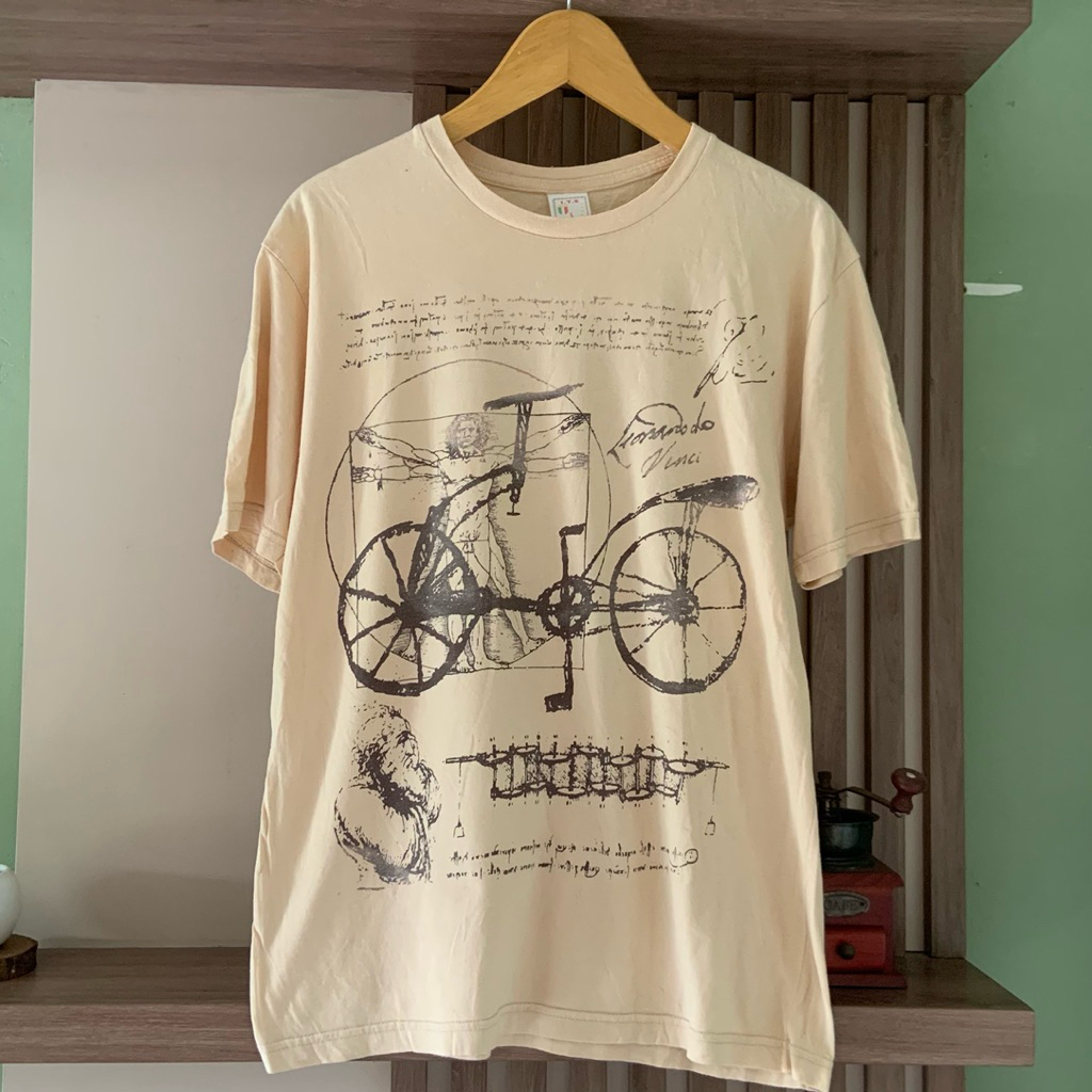 KAOS VINTAGE ART LEONARDO DA VINCI