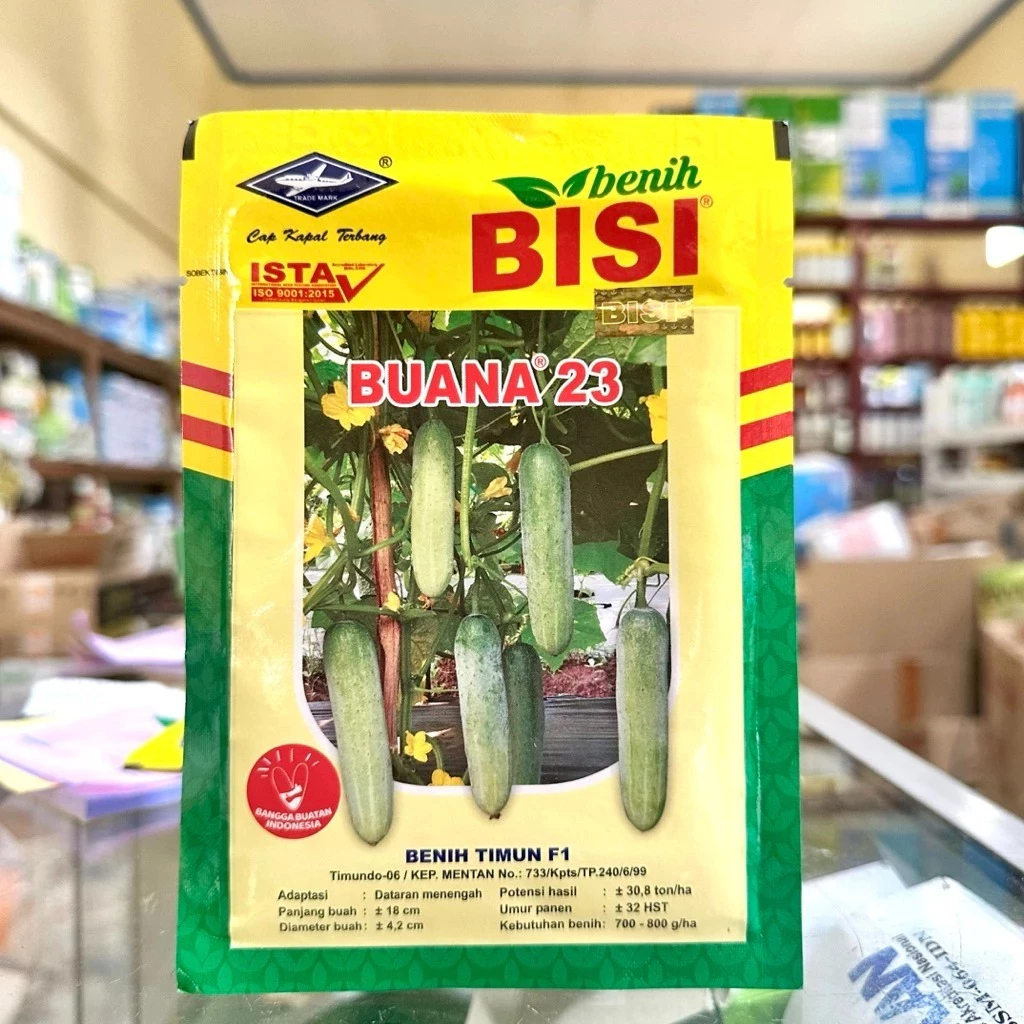 Benih Timun Buana 23 - Bibit Timin Buana 23 Cap Kapal Terbang 20gram Exp Panjang Maret 2027
