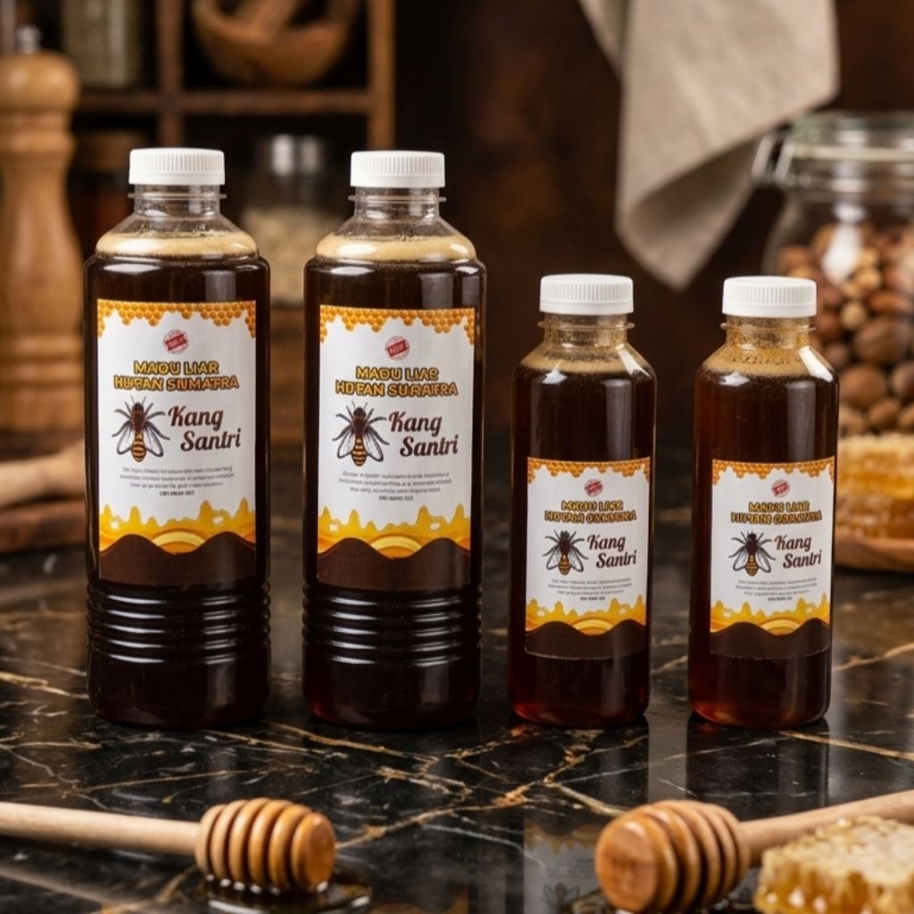 MADU MURNI HUTAN SUMATRA - BOTOL KACA, PLASTIK BESAR DAN KECIL 250 ml dan 500 ml
