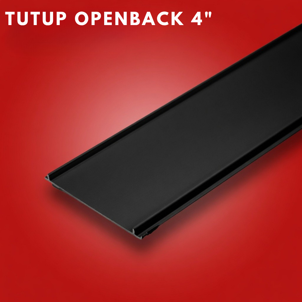 BAHAN KUSEN ALUMUNIUM TUTUP POLOS OPEN BACK 4"