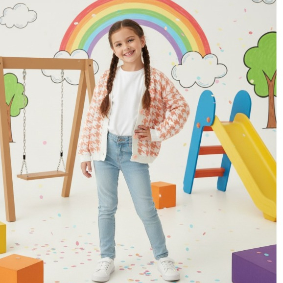 Cardigan Kids Houndstooth