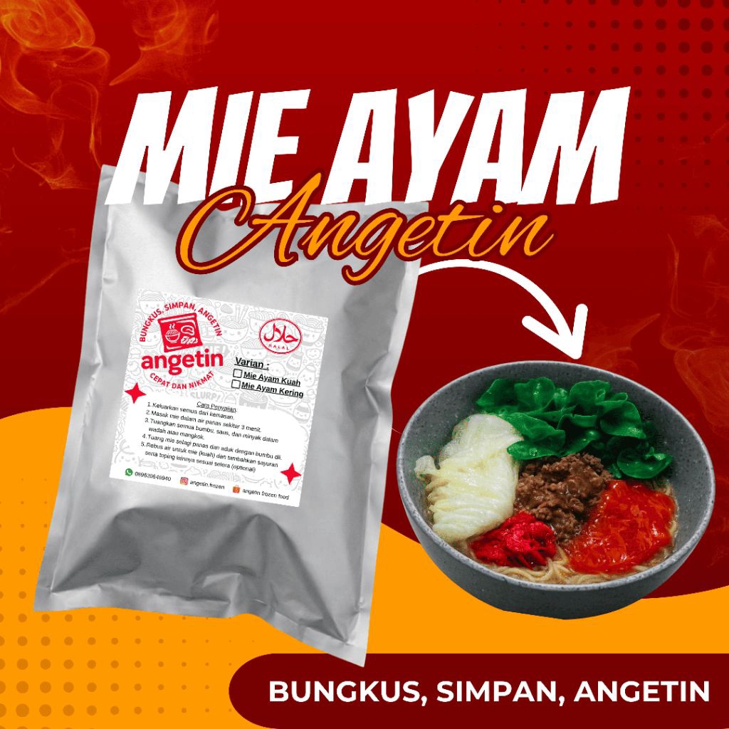 Mie Ayam Kuah dan Kering | Frozen Food || Angetin