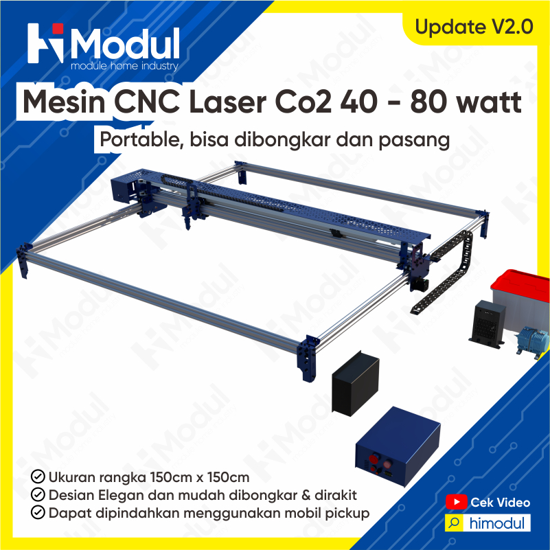 Mesin CNC Laser Co2 60watt 150x150 Portable