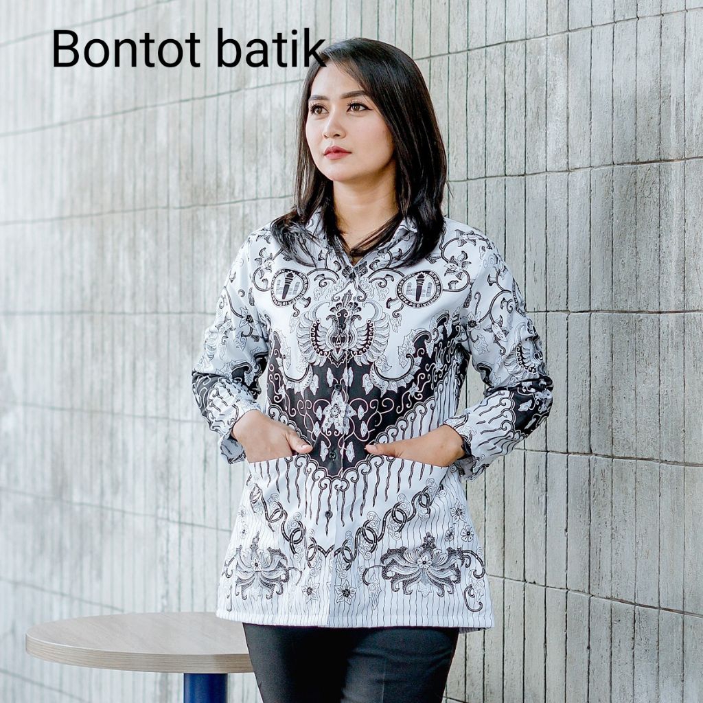 Batik PGRI pria wanita terbaru 2022 lapisan furing bahan bsw  atasan PGRI terbaru  baju PGRI terbaru