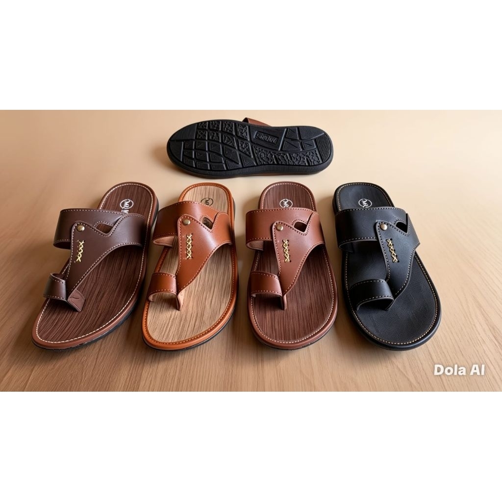 SANDAL PRIA Casual Kulit Sintetis STYLE ELEGAN KEKINIAN Sandal Pria Dewasa ST