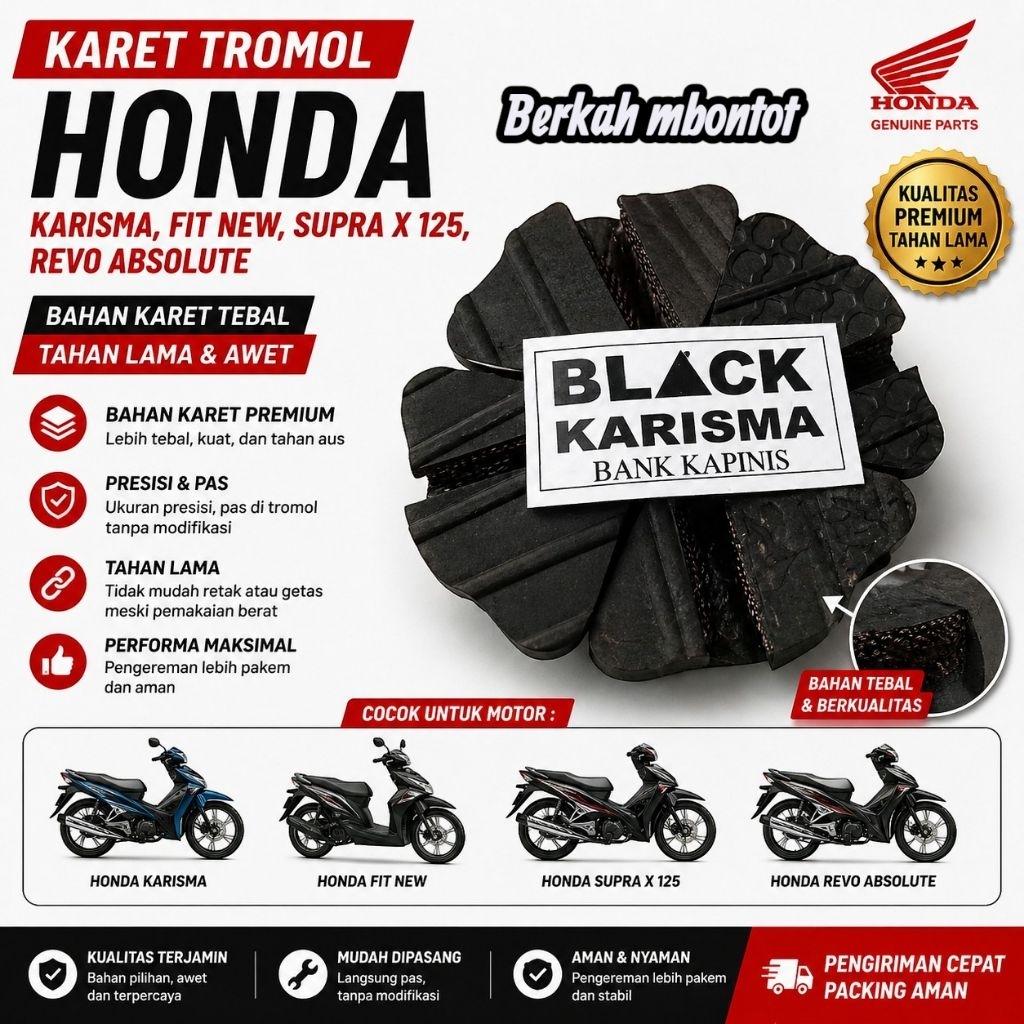 Karet Tromol Motor Honda Karisma Supra x 125 Supra fit new Revo absolute Revo fit Revo 110 Blade 110