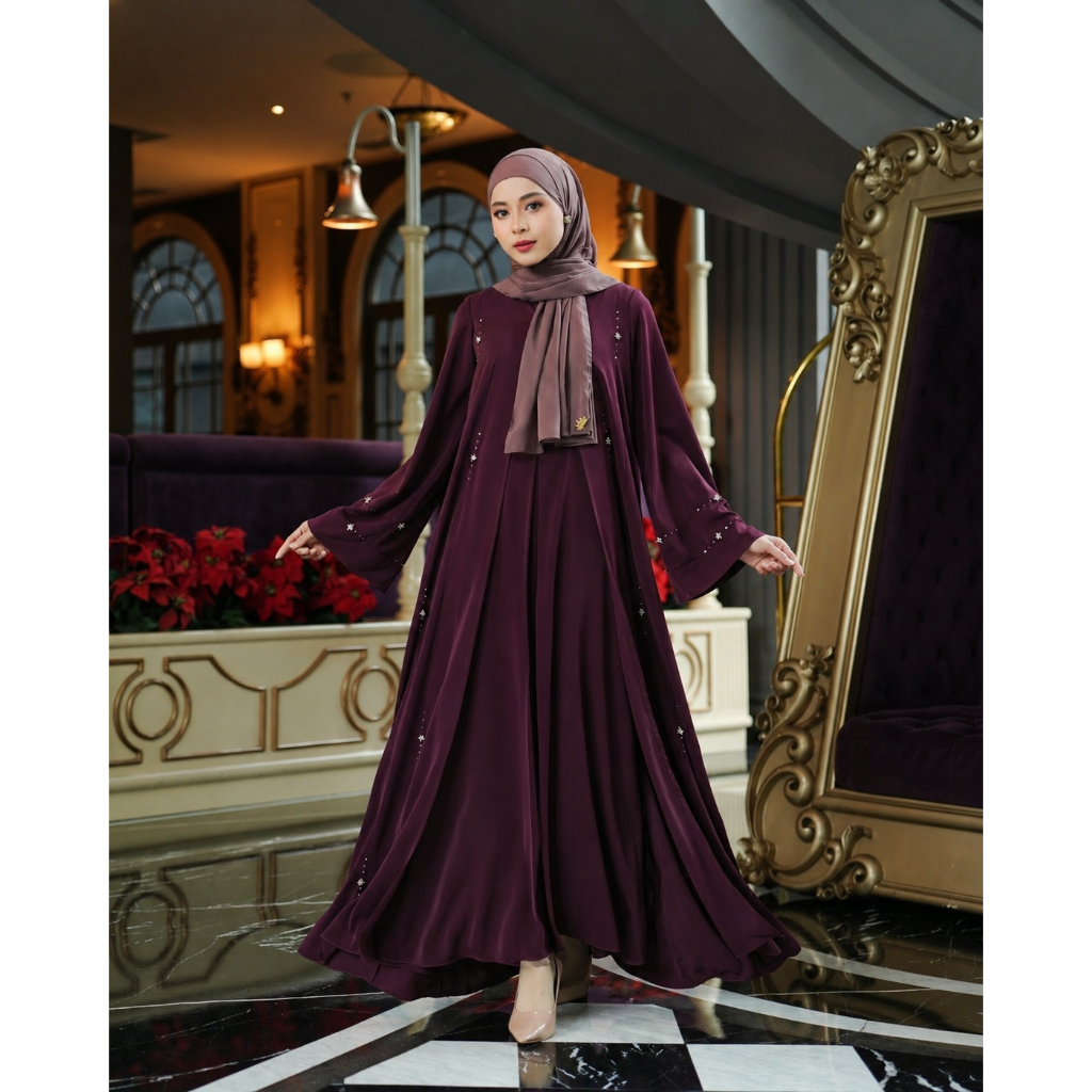 Baju Gamis 2026 Model Terbaru  Saffa Dress Gamis Bahan Marbela Anti UV Premium Dress Wanita Kekinian
