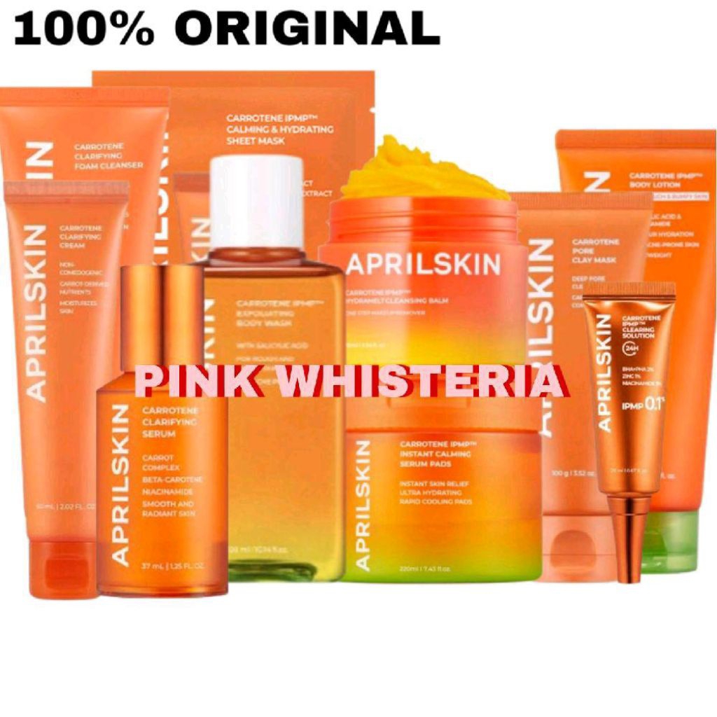 APRILSKIN April Skin Carrotene IPMP Hydramelt Cleansing Balm / Clearing Solution Acne Spot Cream / I