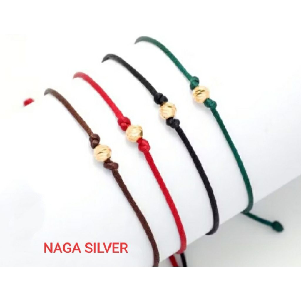 beli 2 gratis 1+ gratis emas murni 24 K gelang tali serut model Semar Nusantara gelang mote