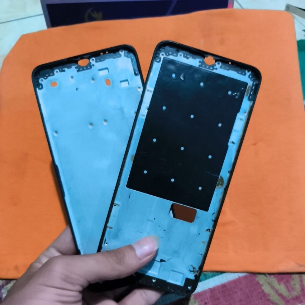 FRAME TATAKAN LCD TULANG TENGAH OPPO A15 NO BONCEL BONCEL ORIGINAL COPOTAN