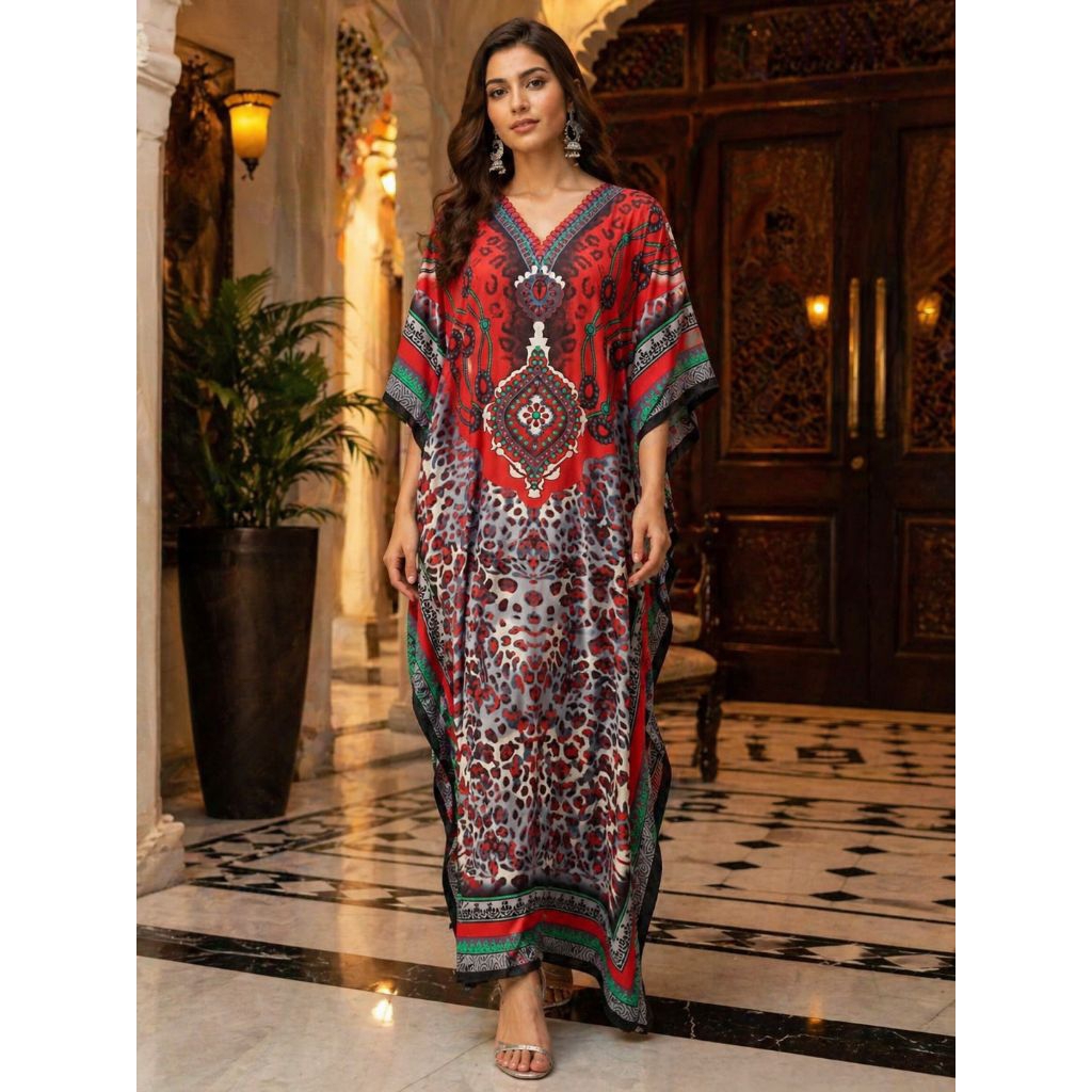 #TjM248 Kaftan Sutera Sutra India Bollywood Baju Arab Mesir Dubai Original