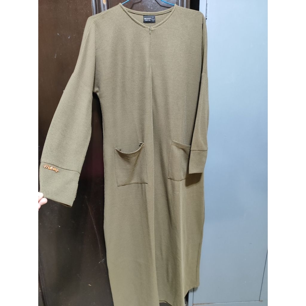Preloved Abaya / Gamis Knit Waffle Muslimah