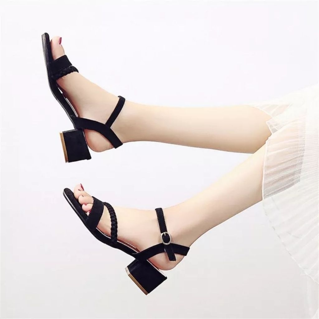 Sepatu Sandal Wanita Dewasa Trendy Korea DD12 Pesta / Heels Pernikahan Heals Wanita