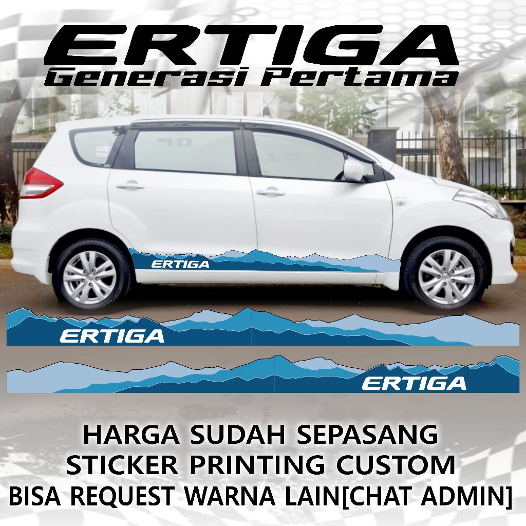 DECAL STICKER MOBIL SUZUKI ERTIGA Gen1 LIS MOUNTAIN MONGOLIA STIKER PRINTING STIKER MOBIL CUSTOM STI