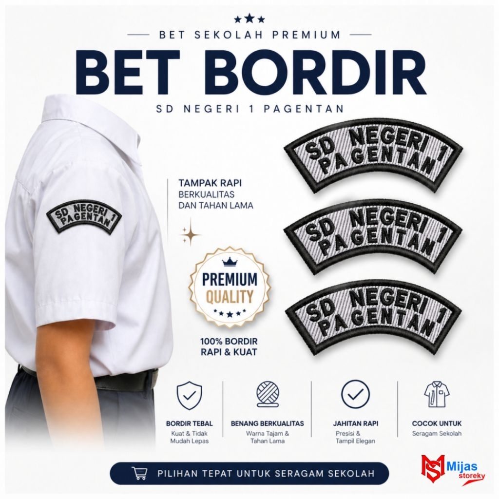 bet nama//bet sekolah//bet nama seragam sekolah//papan nama//bet bordir//bet sekolah