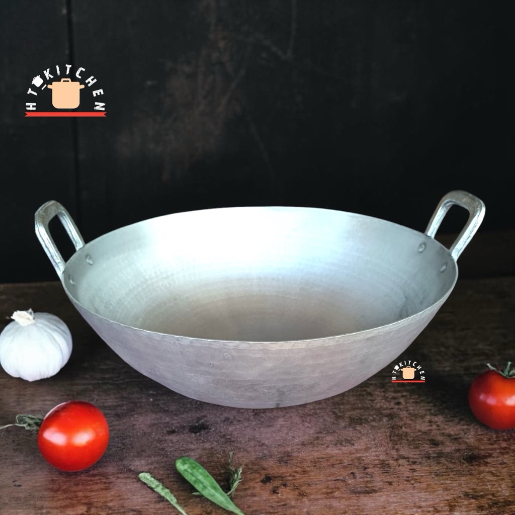 Original Wajan Aluminium Asli Garut Diameter 50Cm Anti Lengket dan Tebal, No Maxim.