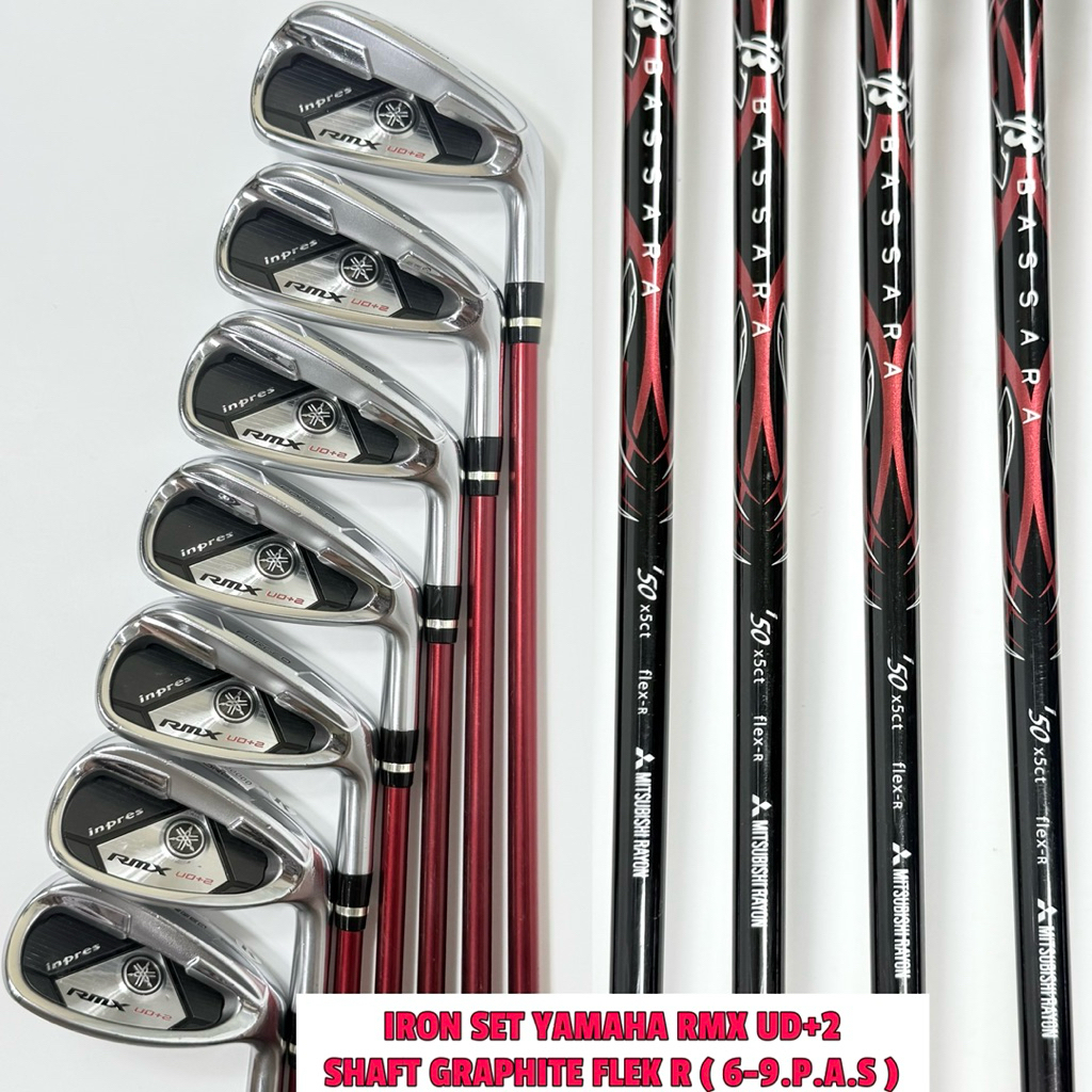 Iron Set Golf Man Yamaha RMX UD+2 Shaft Graphite Flek Reguler Bekas Original - Stick Golf Iron Set