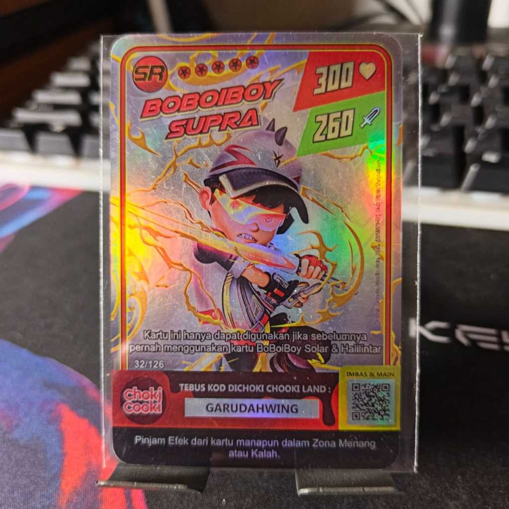 Kartu Boboiboy SR Boboiboy Supra Fanmade