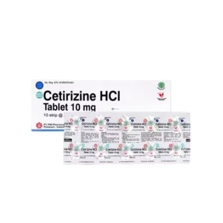 PIM Cetirizin HCI 10 Tab PER STRIP Original BPOM MENGATASI Alergi
