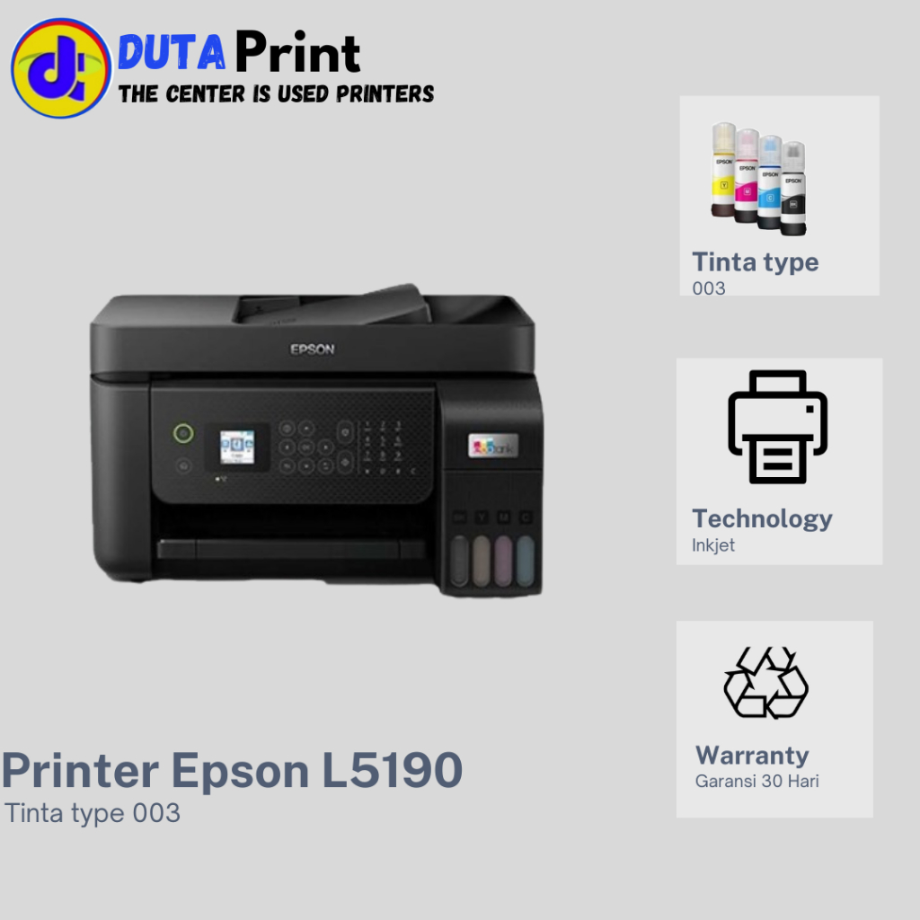 Printer Epson L5190 Wifi All-In-one Bekas siap pakai