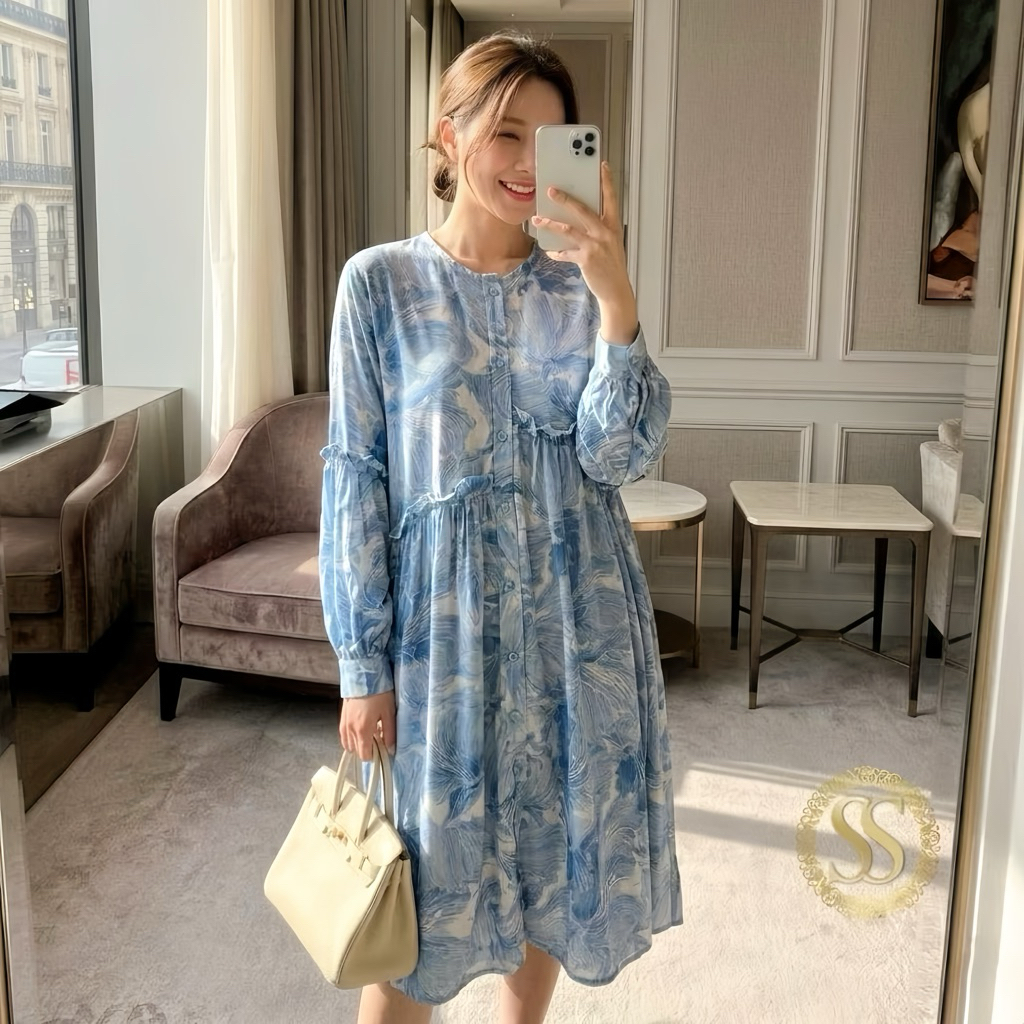 Daisy Tunik Rayon Vintage Premium Motif Bunga / Atasan Muslim Wanita Busui / Baju Atasan Wanita Musl