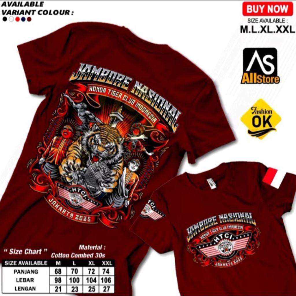 KAOS JAMNAS HONDA TIGER CLUB INDONESIA || JAMNAS HTCI JAKARTA 2025