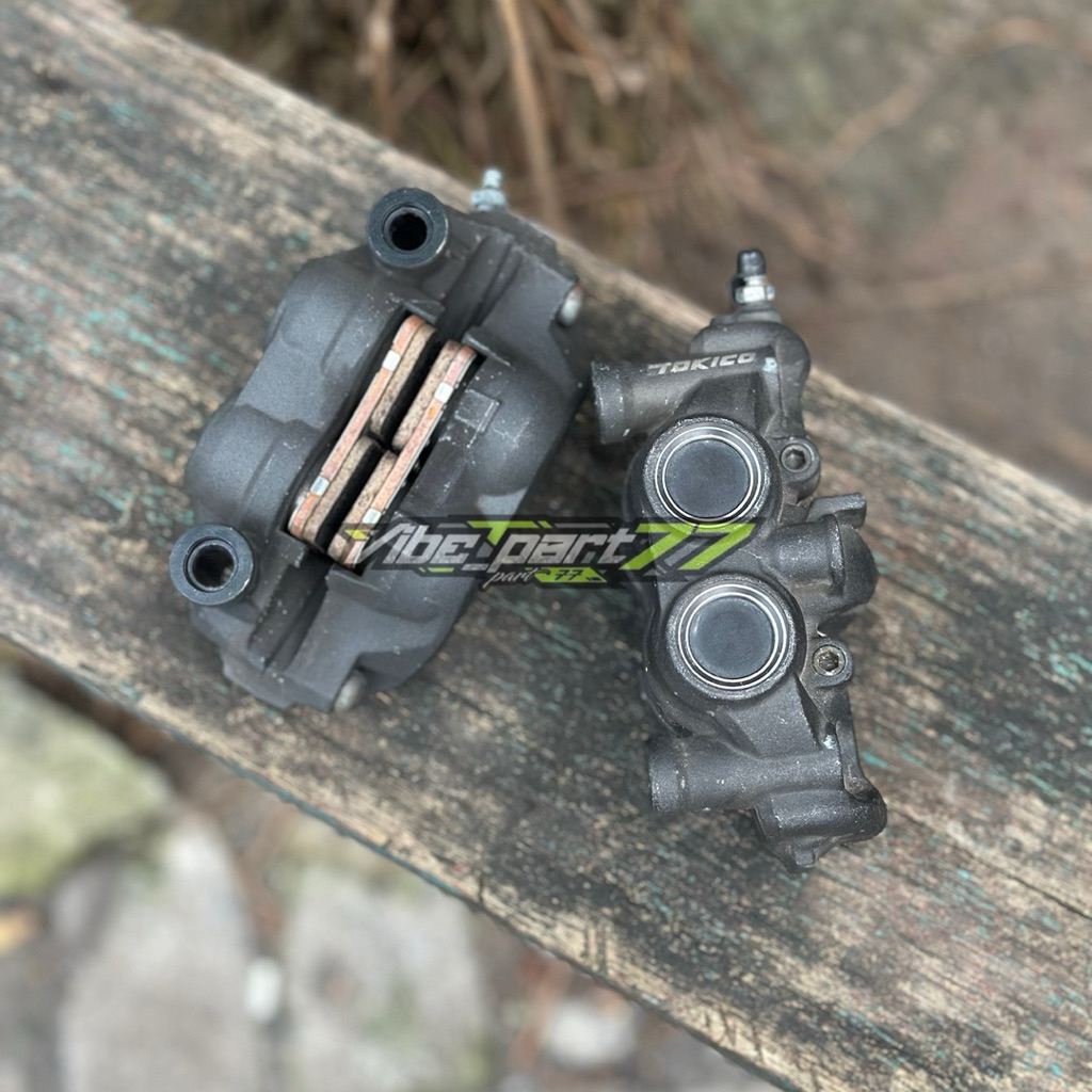 kaliper kanan/kiri Tokico ZX 10 model kaca mata pict 108 4piston original