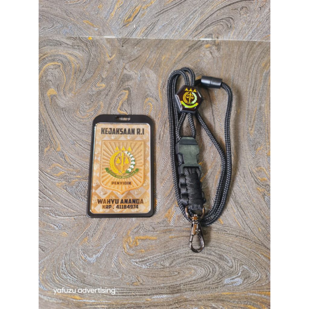 id card plat lencana holder lanyard peneng custom logo kejaksaan dpr kemendagri bnn bin bpn kementer