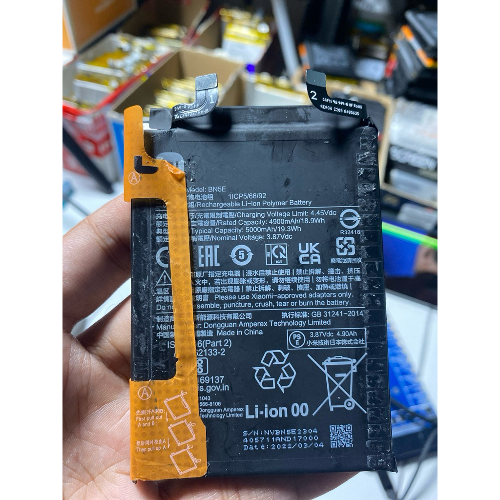 BATE XM NOTE 11 PRO 5G/12 PRO 4G BN5E original copotan