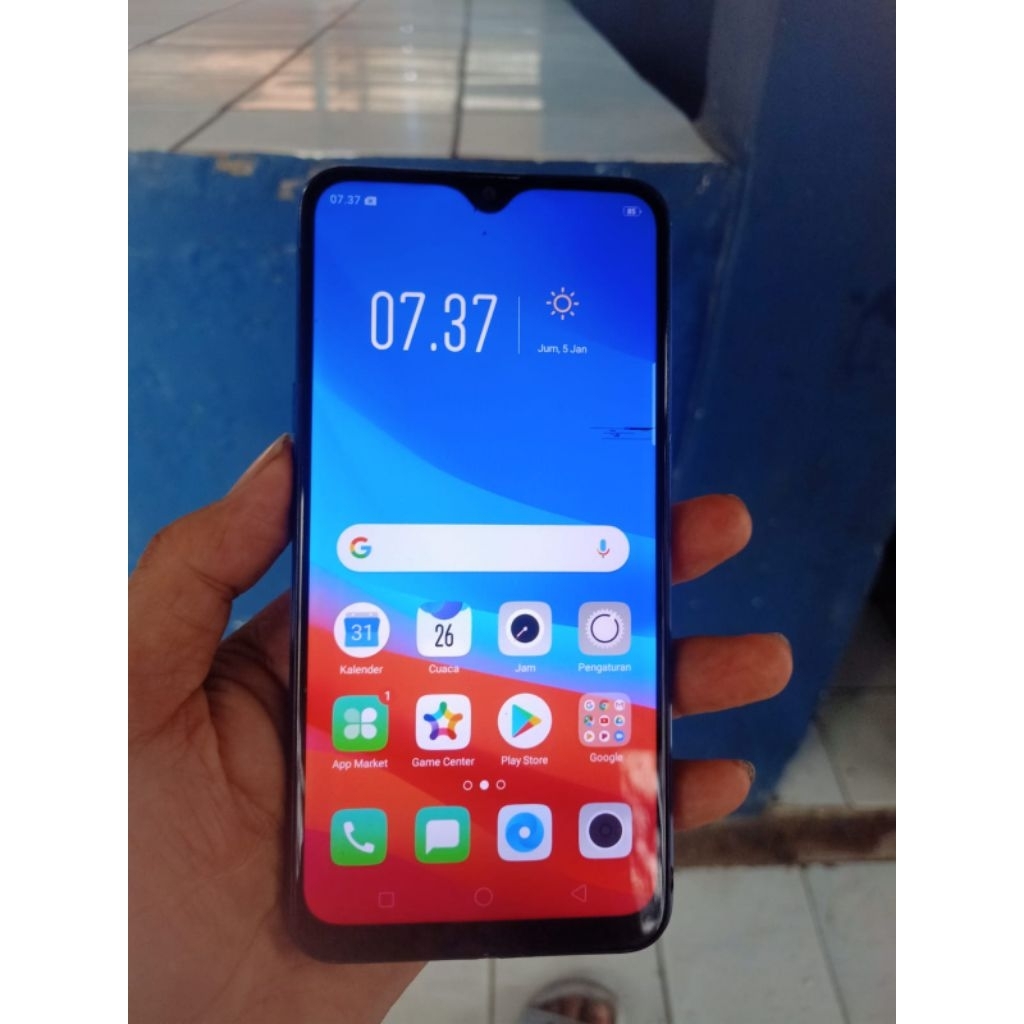 oppo a5s 3/32 matot lcd ada hitam dikit