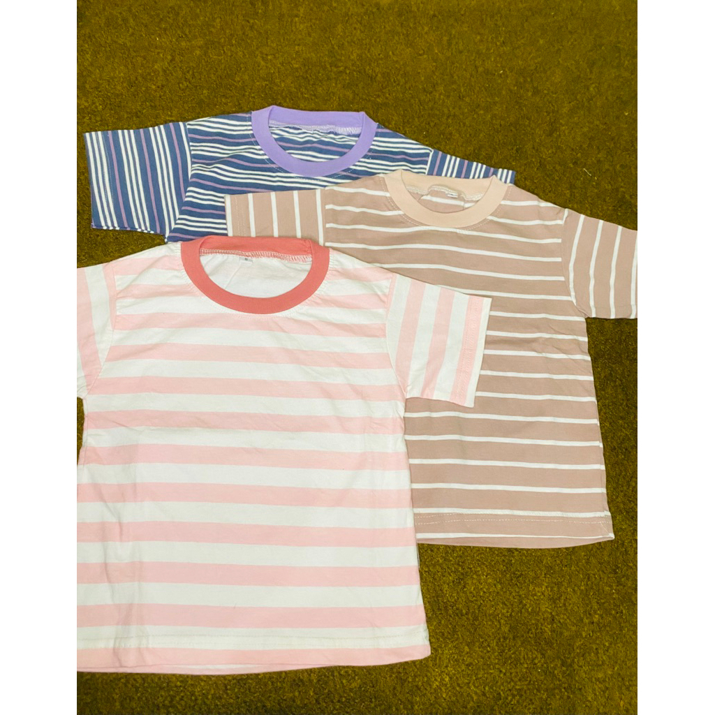 Kaos salur anak oblong kerah