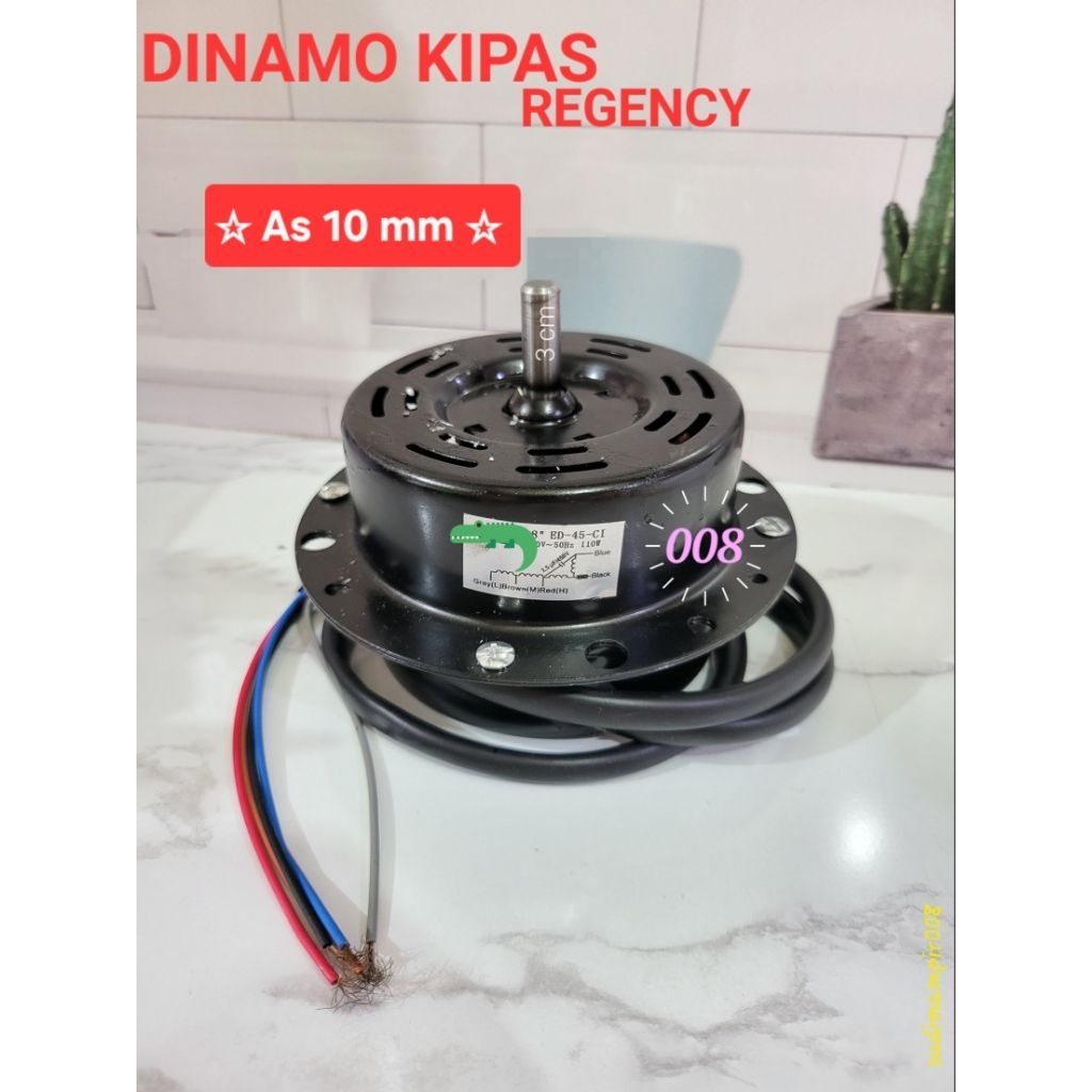 Dinamo kipas angin regency as 10 mm - kingelectronicmedan