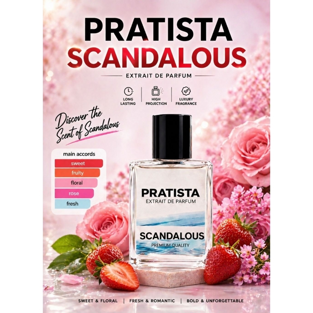 Parfum Scandalous 30ml 50ml Extrait De Parfum Kualitas Premium Parfum Wanita Free Bubble Wrap Dan Ka