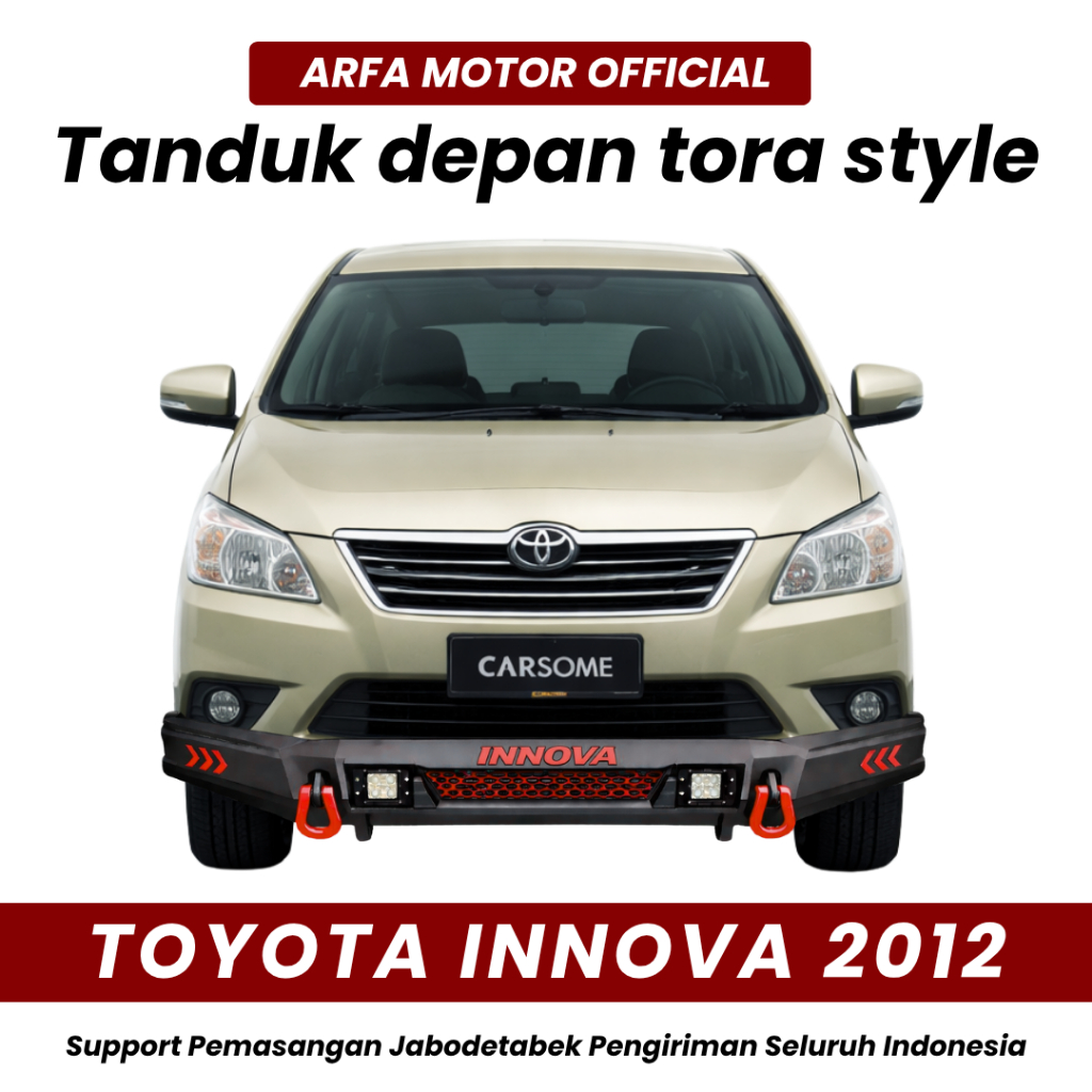 TANDUK DEPAN INNOVA 2012 CUSTOM TORA TOWING PENGAMAN PELINDUNG BEMPER ANTI KARAT