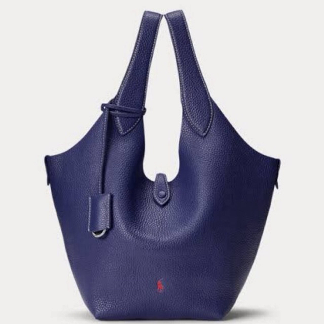 PO olo Ralph Lauren Polo Play Leather Tote Pink Tas Wanita Branded Premium Kulit Import Tote Bag Wan
