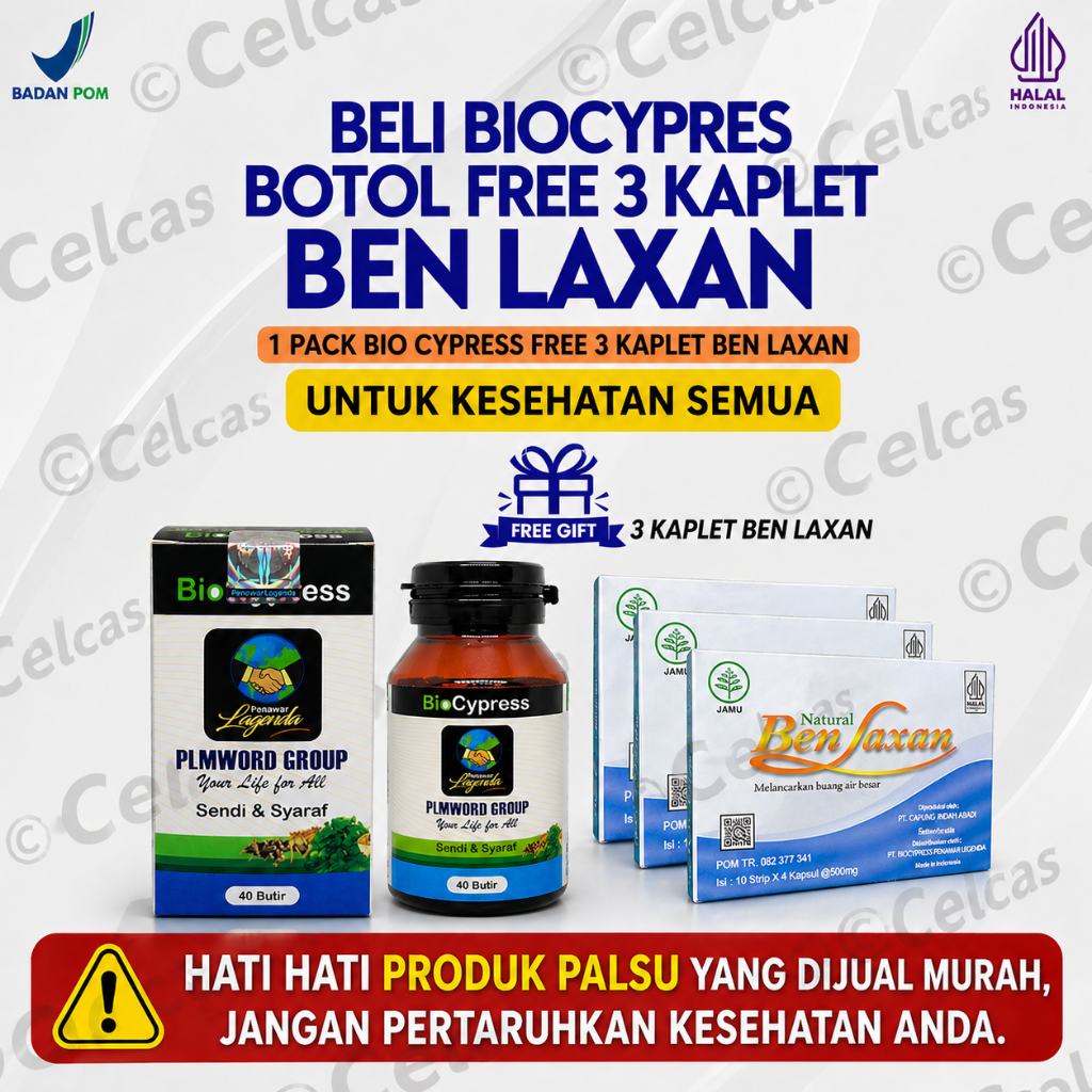 Biocypress 40 Butir Original Kemasan Baru PT PLII Untuk Sendi Dan Saraf