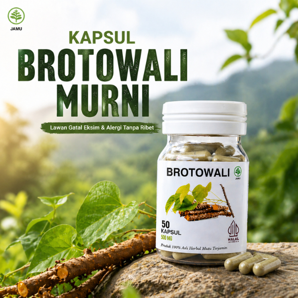 Kapsul Brotowali HERBALUV Original Herbal Obat Gatal, Alergi, Eksim