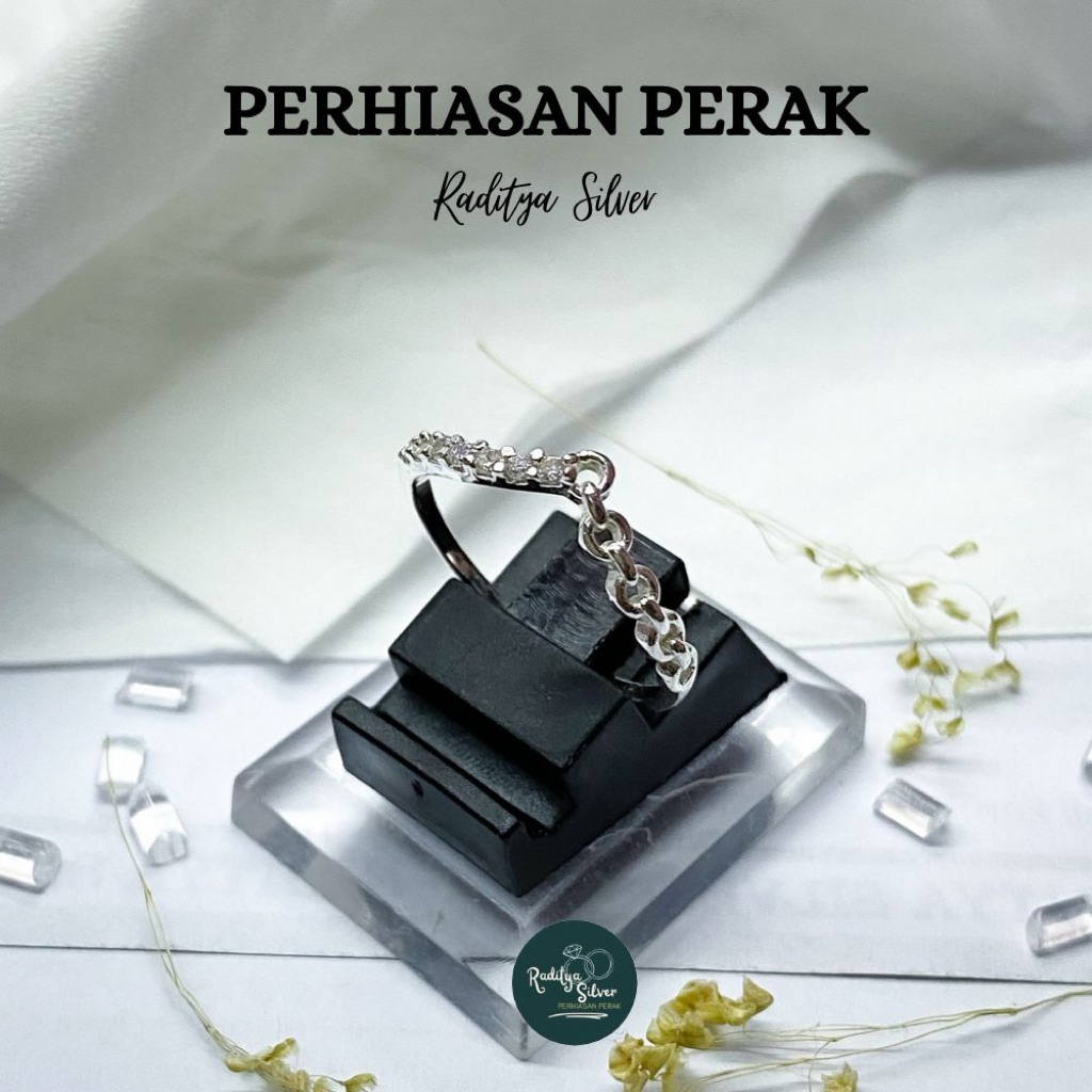 cincin aurel rantai mix perhiasan perak 925